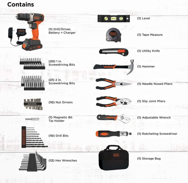 beyond by BLACK+DECKER Home Tool Kit with 20V MAX Drill/Driver - Image 3