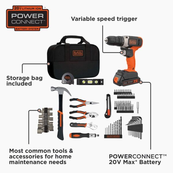 beyond by BLACK+DECKER Home Tool Kit with 20V MAX Drill/Driver - Image 6