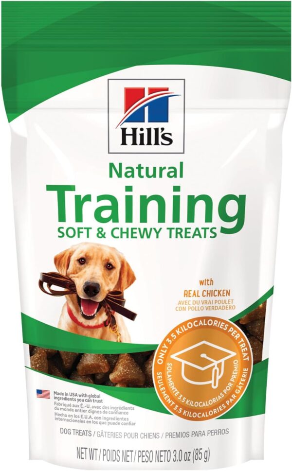 Hill's Natural Training Soft & Chewy Treats, All Life Stages, Great Taste, Dog Treats, Chicken, 3 oz Bag