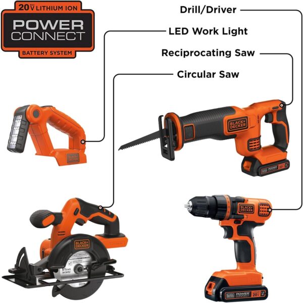 BLACK+DECKER 20V MAX Power Tool Combo Kit - Image 6