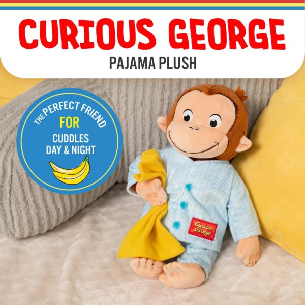 KIDS PREFERRED Curious George in Pajamas Monkey Stuffed Animal Plush Toys - Image 2