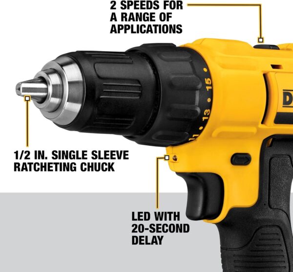 DEWALT 20V Max Cordless Drill/Driver Kit