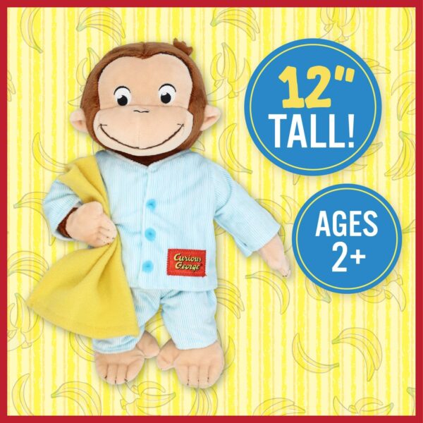 KIDS PREFERRED Curious George in Pajamas Monkey Stuffed Animal Plush Toys - Image 5