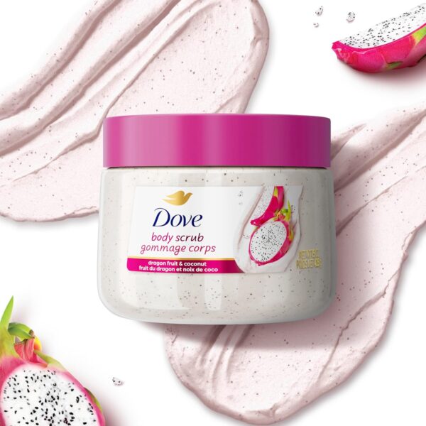 Dove Body Scrub Dragon Fruit & Coconut Cream For SIlky Smooth Skin - Image 5