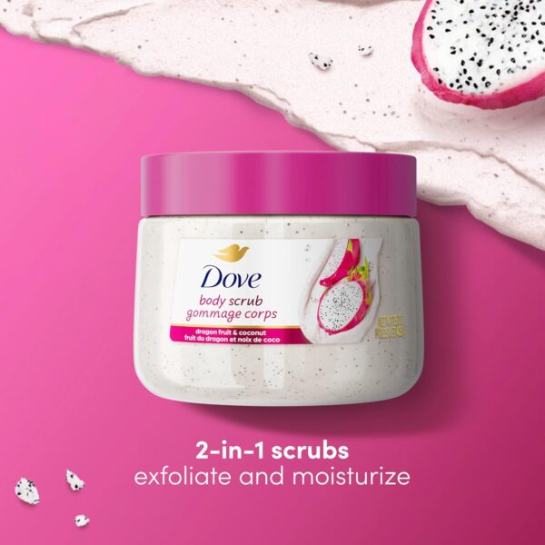 Dove Body Scrub Dragon Fruit & Coconut Cream For SIlky Smooth Skin - Image 6