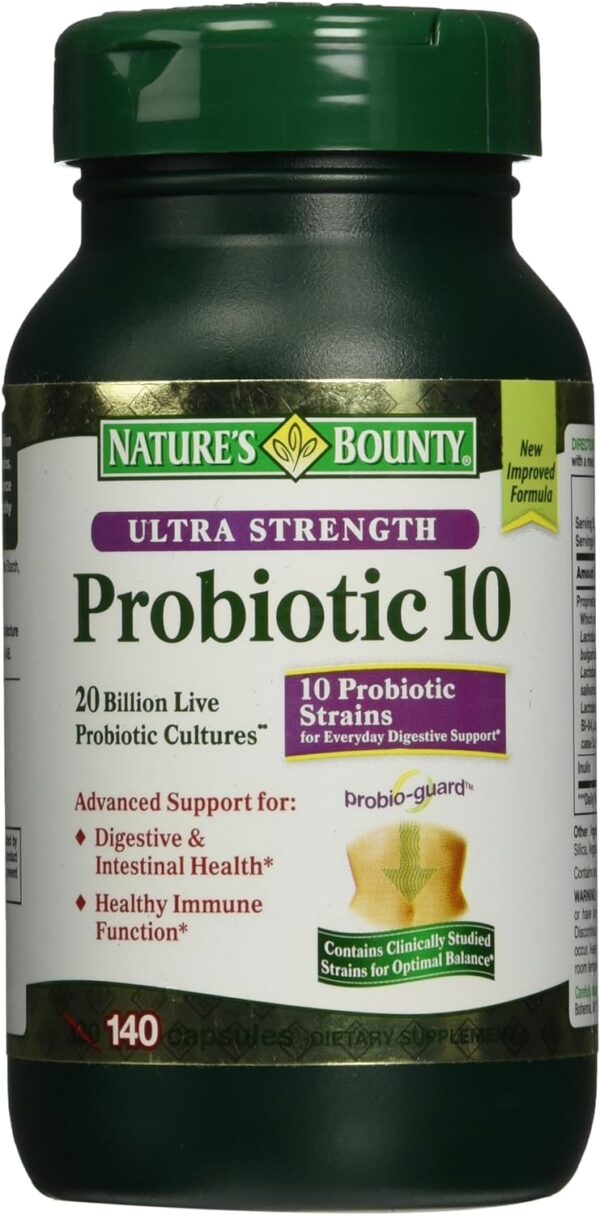 Nature's Bounty Ultra Strength Probiotic 10 140 Capsules