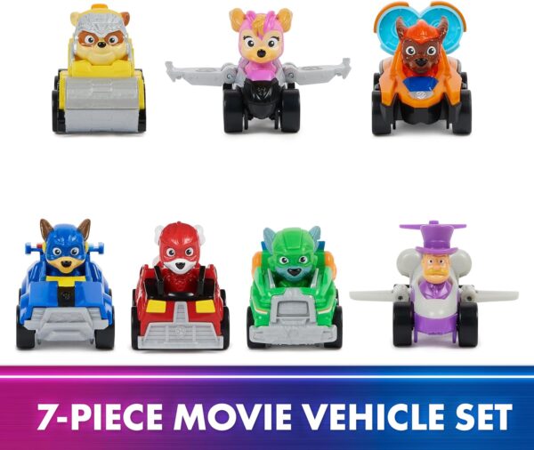 Paw Patrol: The Mighty Movie Toy Vehicle Set- 7 New Cars & Trucks - Image 4