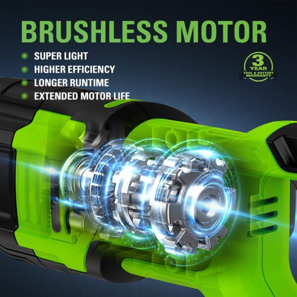 Greenworks 24V Brushless (1-1/8") Cordless Reciprocating Saw (2,700 SPM), 4.0Ah Battery - Image 7