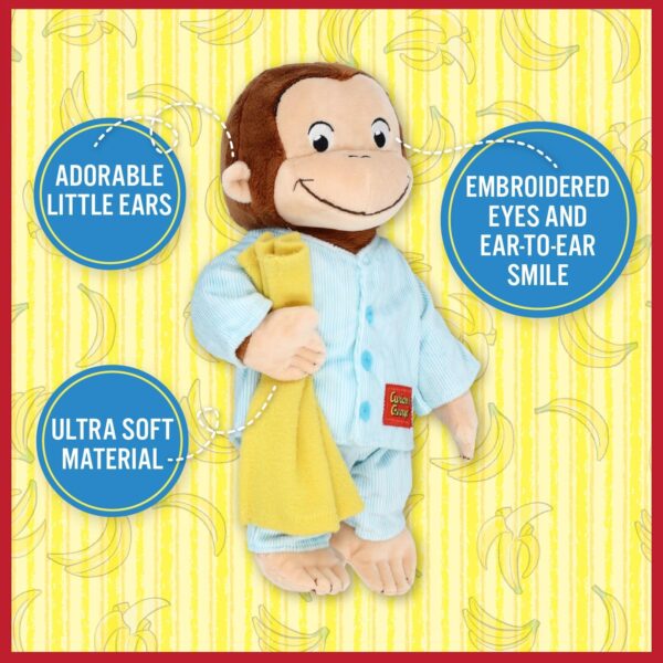 KIDS PREFERRED Curious George in Pajamas Monkey Stuffed Animal Plush Toys - Image 3