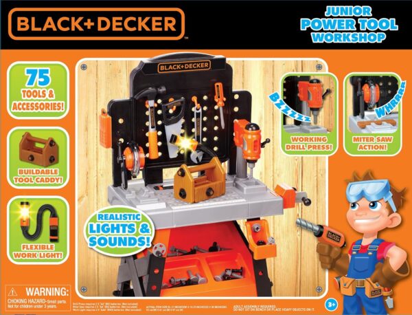 Black+Decker Kids Workbench - Power Tools Workshop - Image 6